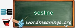 WordMeaning blackboard for sestine